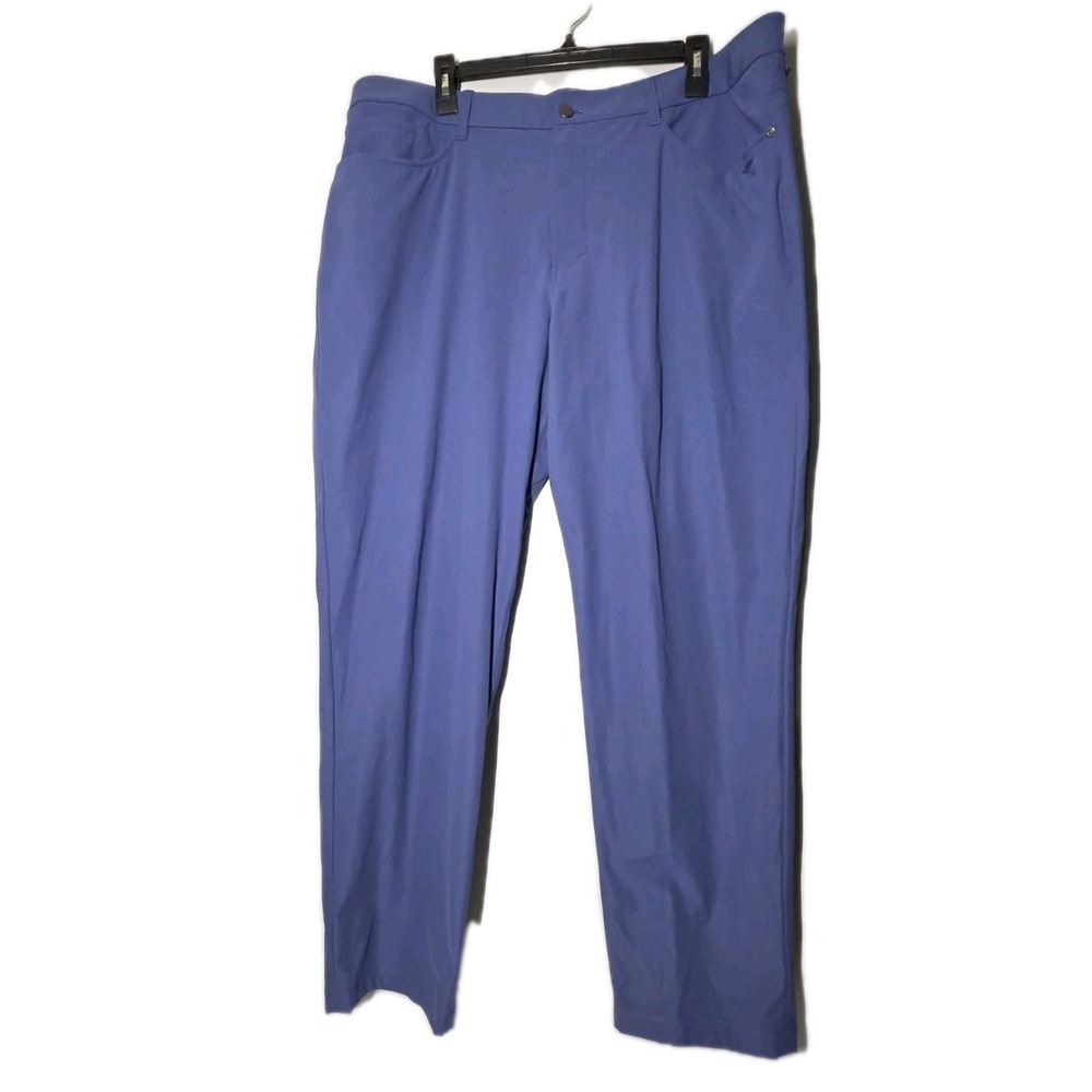 Lululemon Mens Commission Slim Fit Pants Size 40 X 30 Blue Ventlight Mesh